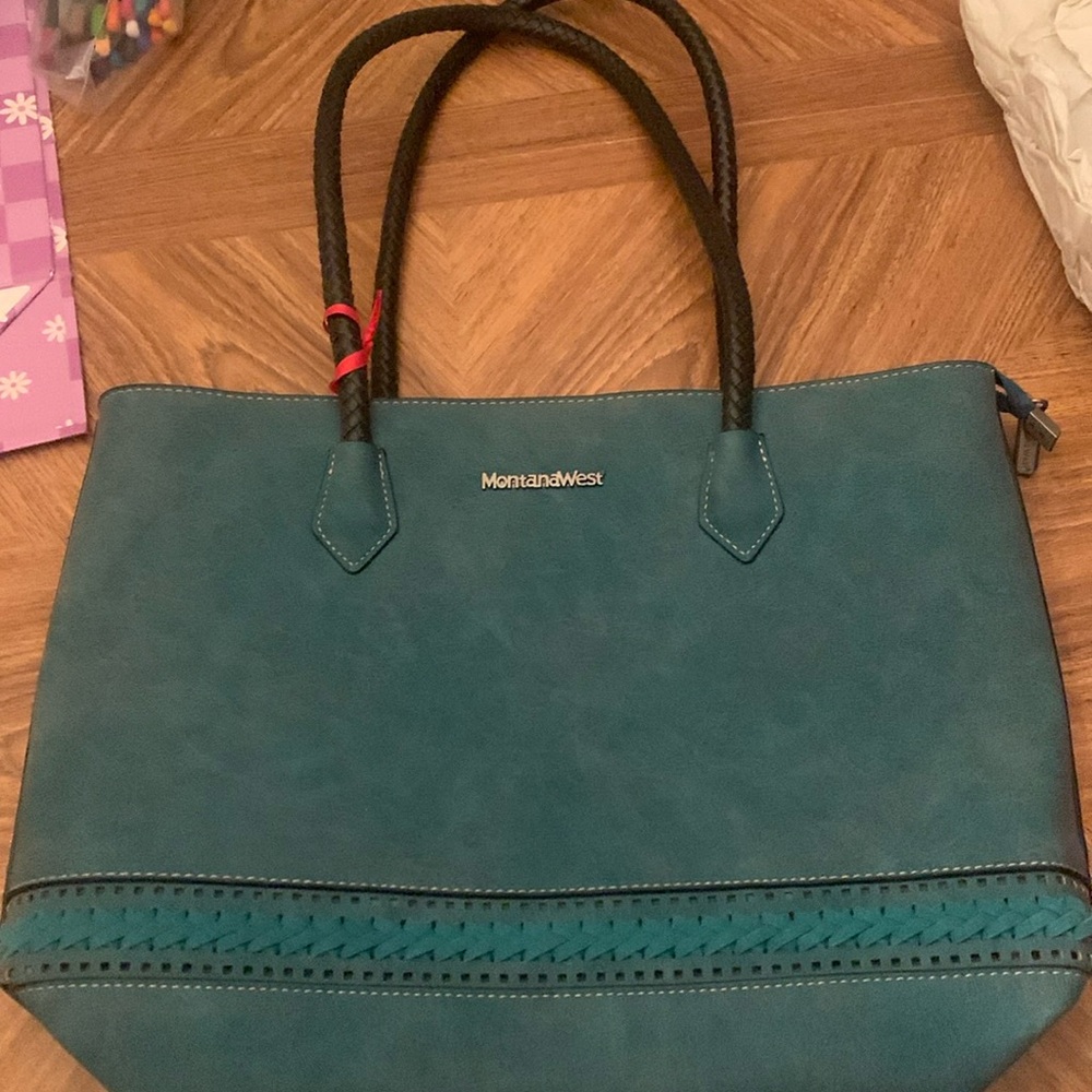 Montana West Teal Tote Bag